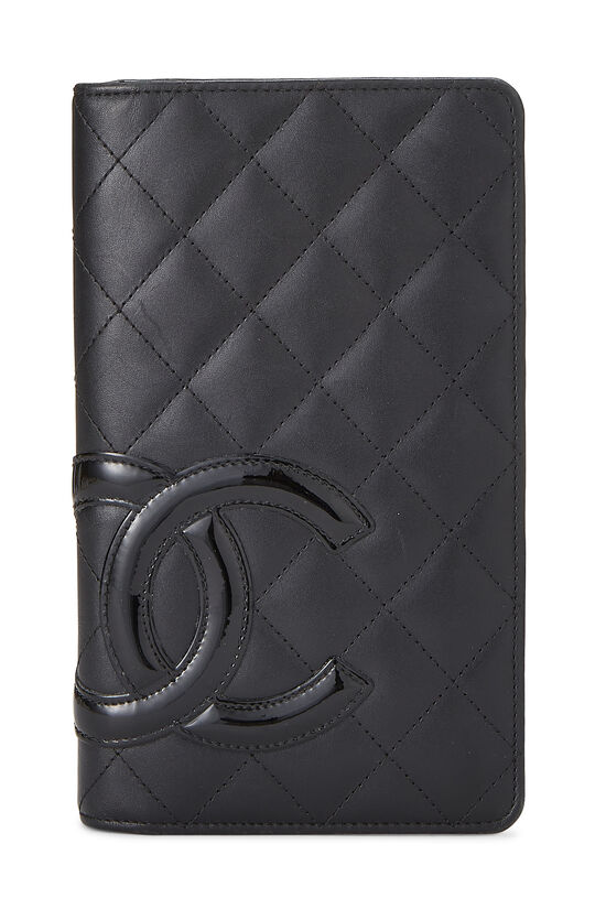 Black Quilted Calfskin Cambon Wallet, , large image number 0