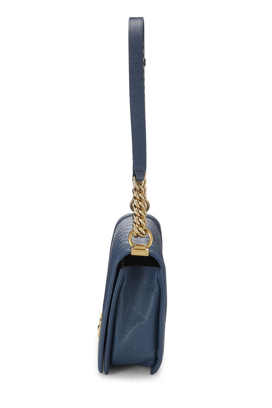 What Goes Around Comes Around Chanel Blue Caviar Boy Bag Medium | Women