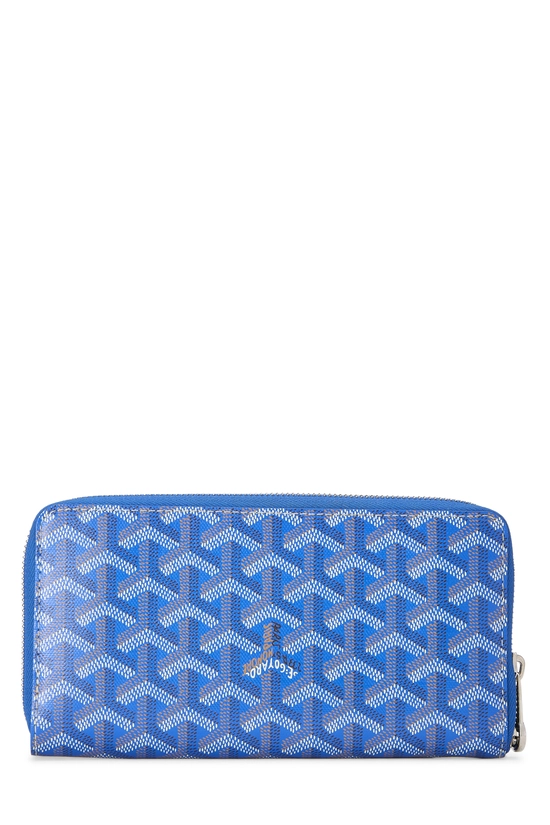 Blue Goyardine Matignon Continental Zip Wallet GM, , large image number 2