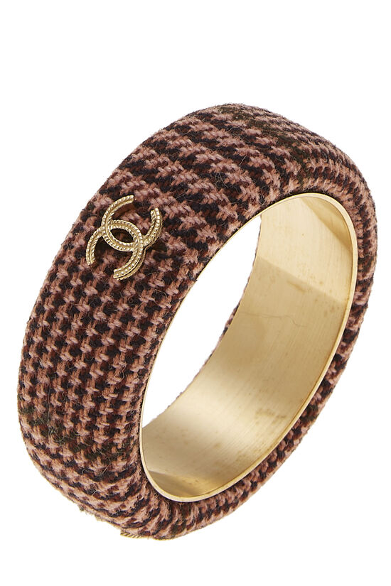 Pink Tweed 'CC' Bangle Extra Small, , large image number 0