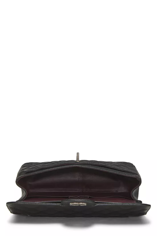 Black Quilted Caviar New Classic Double Flap Jumbo, , large image number 5