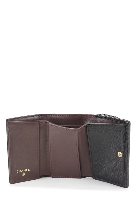 Black Caviar Classic Flap Compact Wallet, , large image number 3