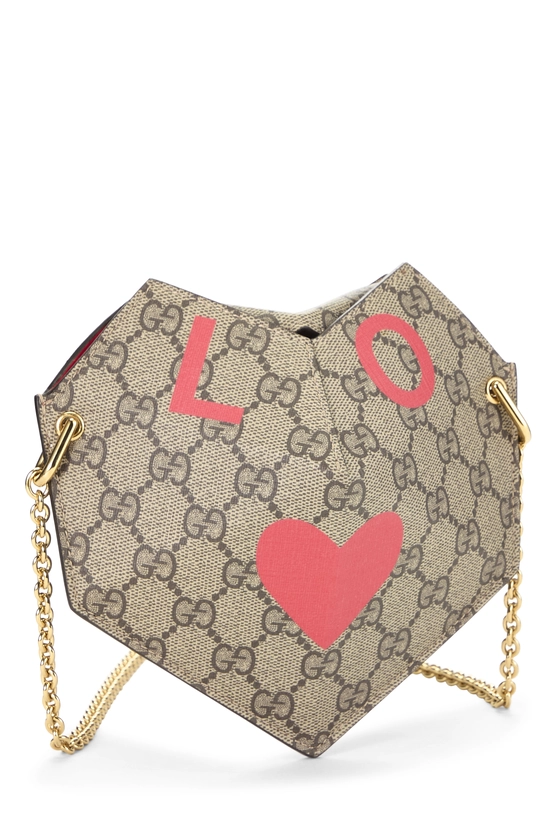 Red GG Supreme Canvas Valentine's Day Heart Crossbody Mini, , large image number 1