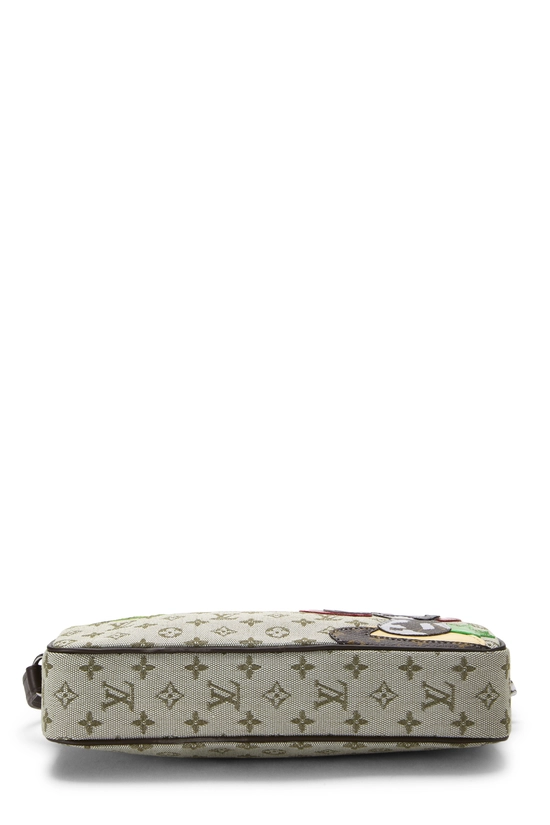 Green Monogram Mini Lin Patchwork Conte De Fees Pochette, , large image number 4