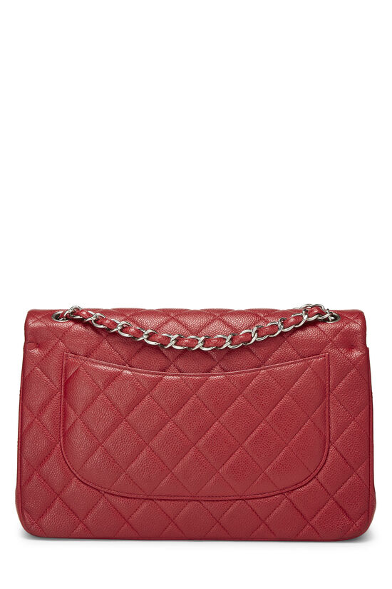 Red Quilted Caviar New Classic Double Flap Jumbo, , large image number 3