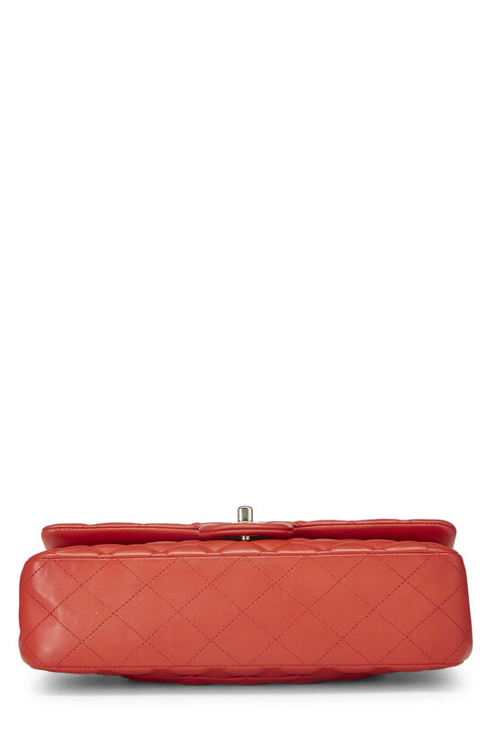 Red Quilted Lambskin Classic Double Flap Medium, , large image number 5