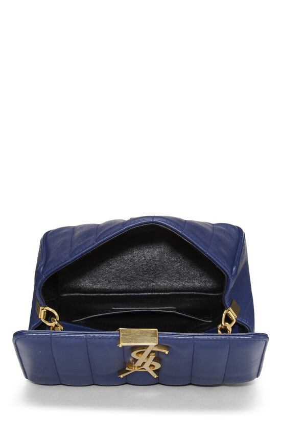 Navy Quilted Lambskin Vicky Crossbody Small, , large image number 5