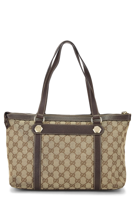 Brown Original GG Canvas Tote, , large image number 3
