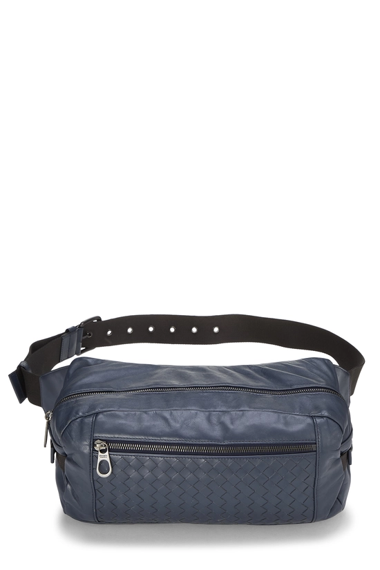 Navy Intrecciato Belt Bag, , large image number 0