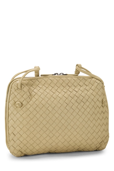 Cream Intrecciato Leather Nodini Crossbody, , large