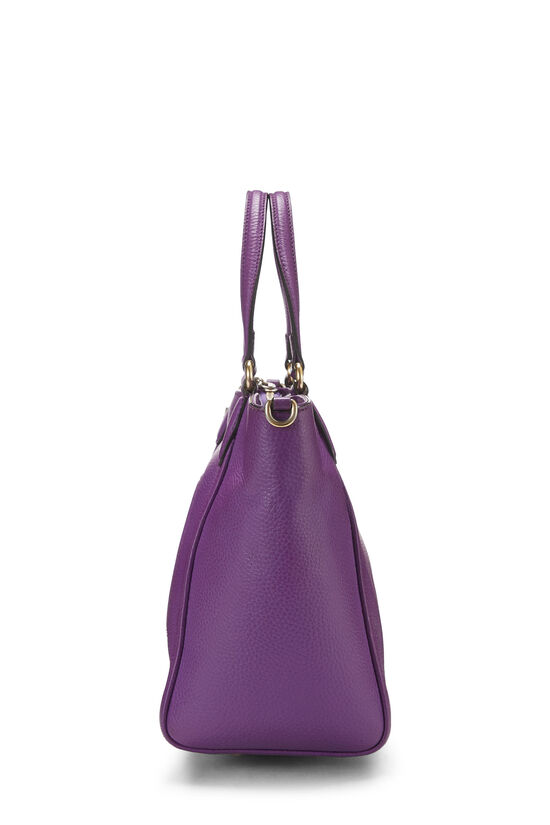 Purple Grained Leather Soho Top Handle Tote, , large image number 2