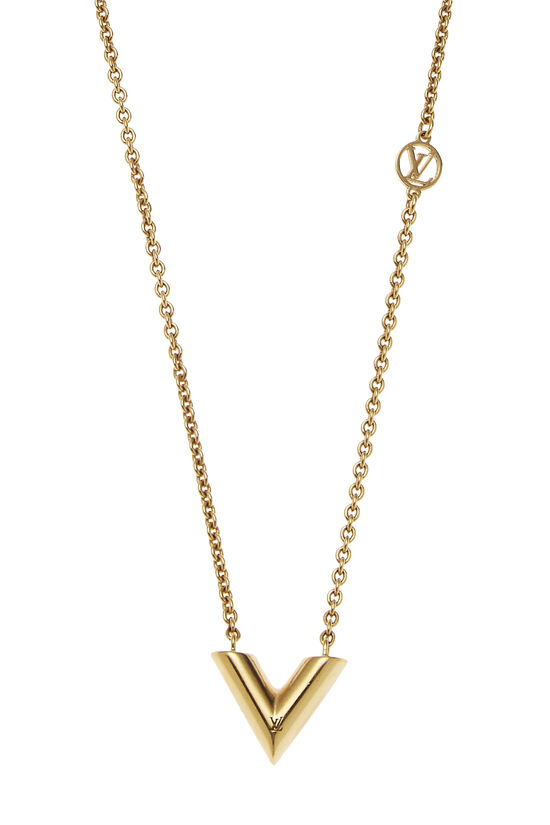 Gold Essential V Necklace, , large image number 1