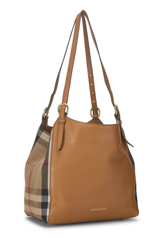Pre-Owned Brown House Check Canvas Canterbury Tote QKBFWC1L0B006