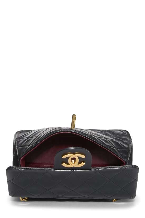 Black Quilted Lambskin Half Flap Mini, , large image number 5