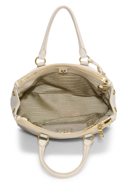 Cream Vitello Daino Convertible Handbag, , large image number 3