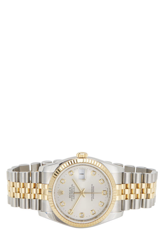 Stainless Steel & 18k Yellow Gold Diamond Datejust 116233 36mm, , large image number 2
