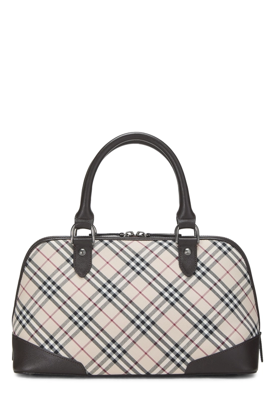 Brown House Check Jacquard Turnlock Dome Handbag, , large image number 3