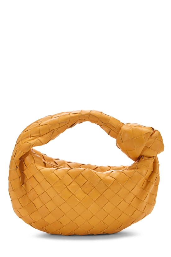 Orange Intrecciato Leather Jodie Mini, , large image number 3
