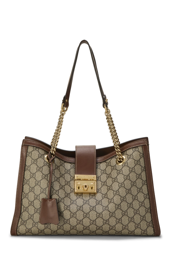 Original GG Supreme Canvas Padlock Tote Medium, , large image number 0