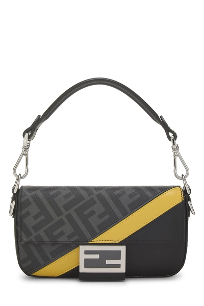 Black Zucca Coated Canvas Convertible Baguette Mini