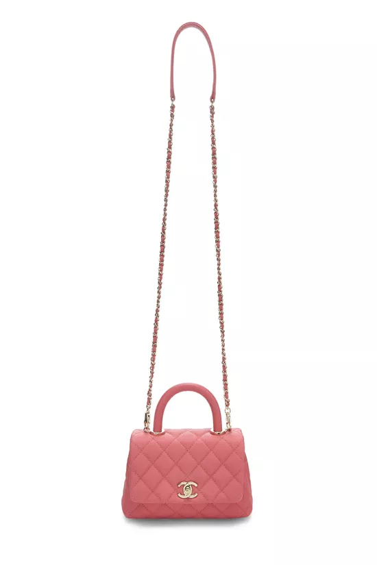 Pink Quilted Caviar Coco Handle Bag Mini, , large image number 1
