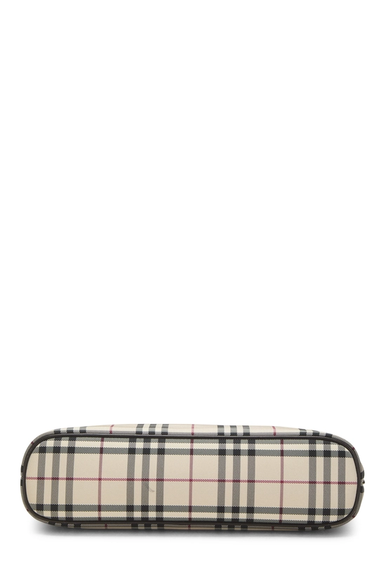 Brown Nylon House Check Handbag Medium, , large image number 4