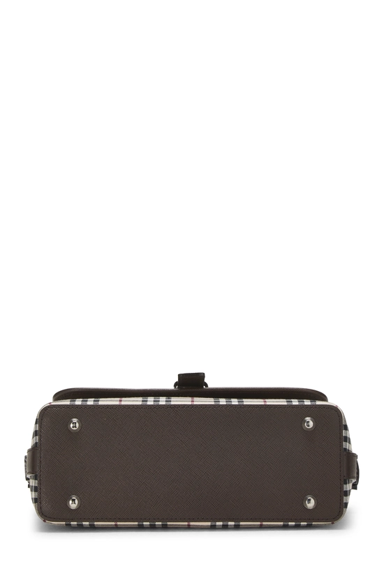 Brown House Check Jacquard Buckle Shoulder Bag Small, , large image number 4