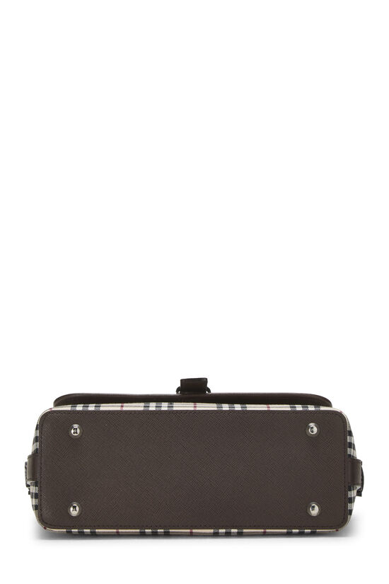 Brown House Check Jacquard Buckle Shoulder Bag Small, , large image number 4