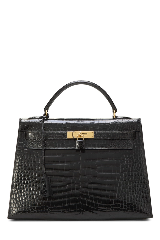 Black Crocodile Porosus Kelly Sellier 32, , large image number 0