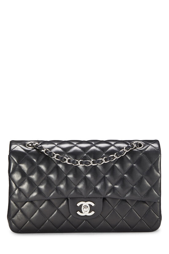Black Quilted Lambskin Classic Double Flap Medium , , large image number 1