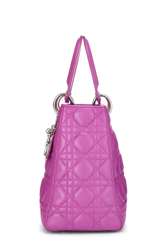 Purple Cannage Quilted Lambskin Lady Dior Medium, , large image number 2