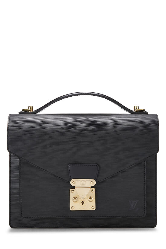 Black Louis Vuitton Epi Monceau Satchel