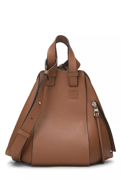 Brown Calfskin Hammock Bag Small