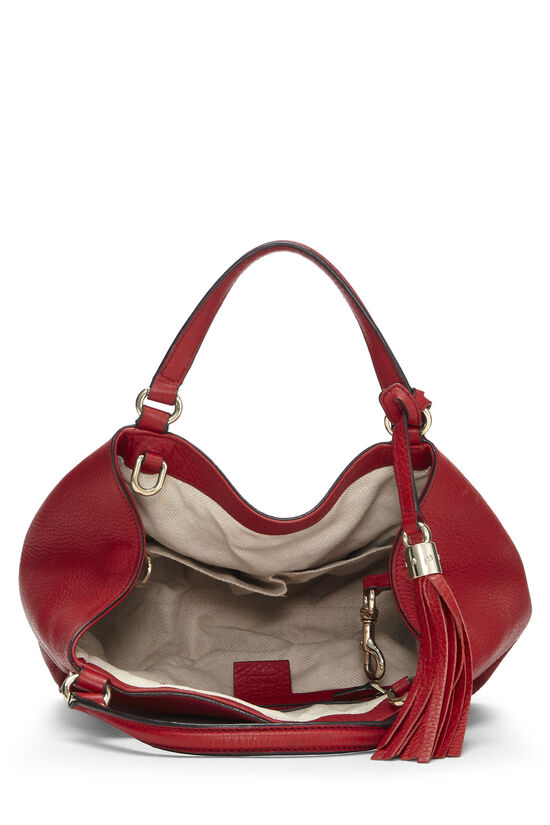 Red Leather Soho Convertible Shoulder Bag Small, , large image number 7