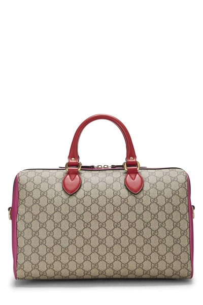 Multicolor GG Supreme Canvas Boston Handbag Small