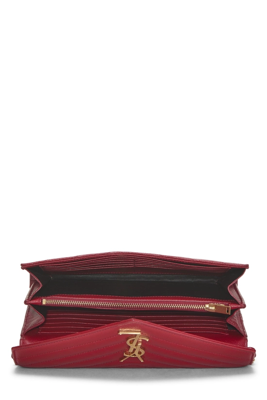 Red Grainy Leather Monogram Wallet On Chain (WOC), , large image number 5