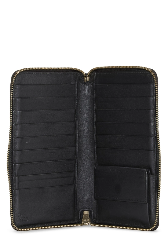 Black Guccissima Zip Around Wallet, , large image number 3