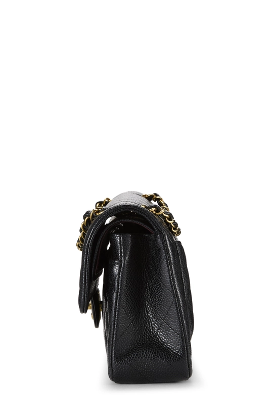 Black Quilted Caviar Classic Double Flap Small, , large image number 2