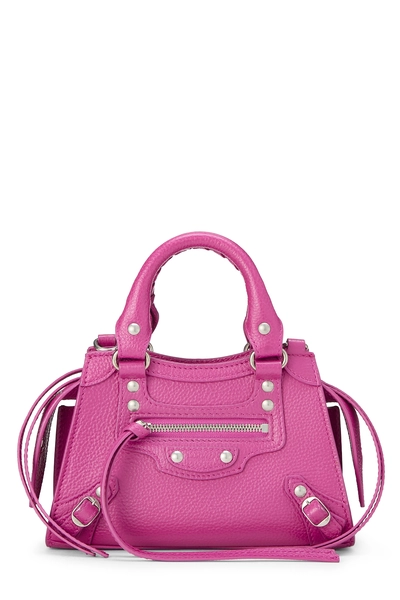 Pink Calfskin Neo Classic City Mini