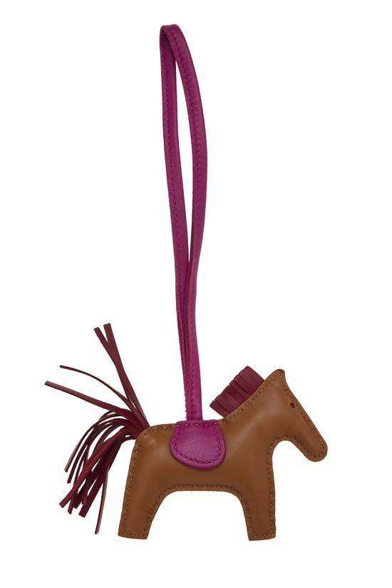 Gold, Rose Purple Milo Leather Rodeo Bag Charm PM, , large image number 1