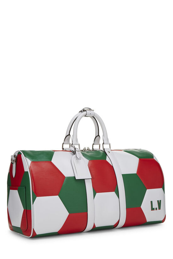 Louis Vuitton FIFA World Cup Red & White Leather Keepall Bandouliere 50  QJBITY10MB003