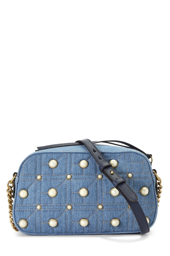 Blue Denim GG Marmont Crossbody Small, , large image number 3