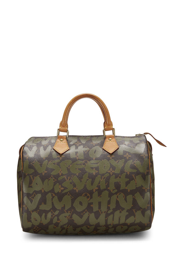 Stephen Sprouse x Louis Vuitton Monogram Green Graffiti Speedy 30  QJB0FZMSGB002