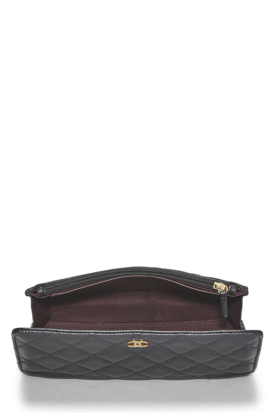 Black Quilted Caviar Classic Wallet on Chain (WOC), , large image number 5