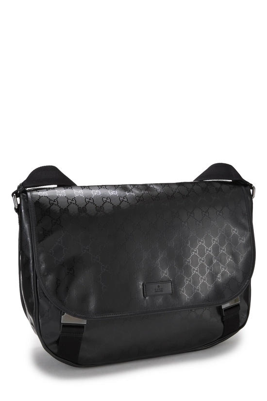 Black GG Imprime Buckle Flap Messenger Large, , large image number 1