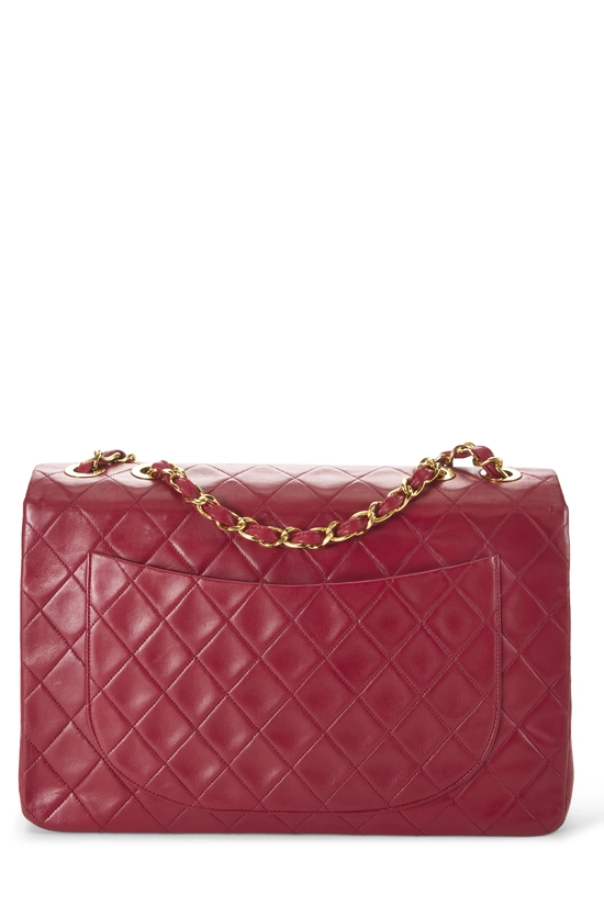 Red Quilted Lambskin Half Flap Maxi, , large image number 3