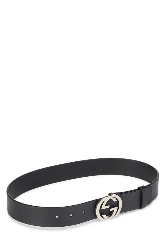 Black Leather Belt 75, , large image number 1