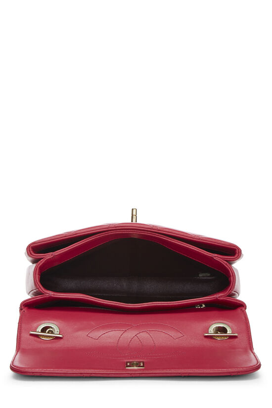 Pink Lambskin Trendy Flap Top Handle Bag , , large image number 6