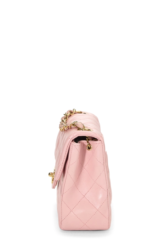 Pink Quilted Lambskin Half Flap Mini, , large image number 2