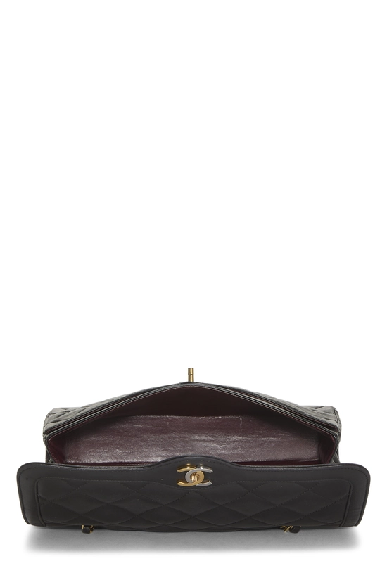 Black Quilted Lambskin Paris Limited Double Flap Jumbo, , large image number 5